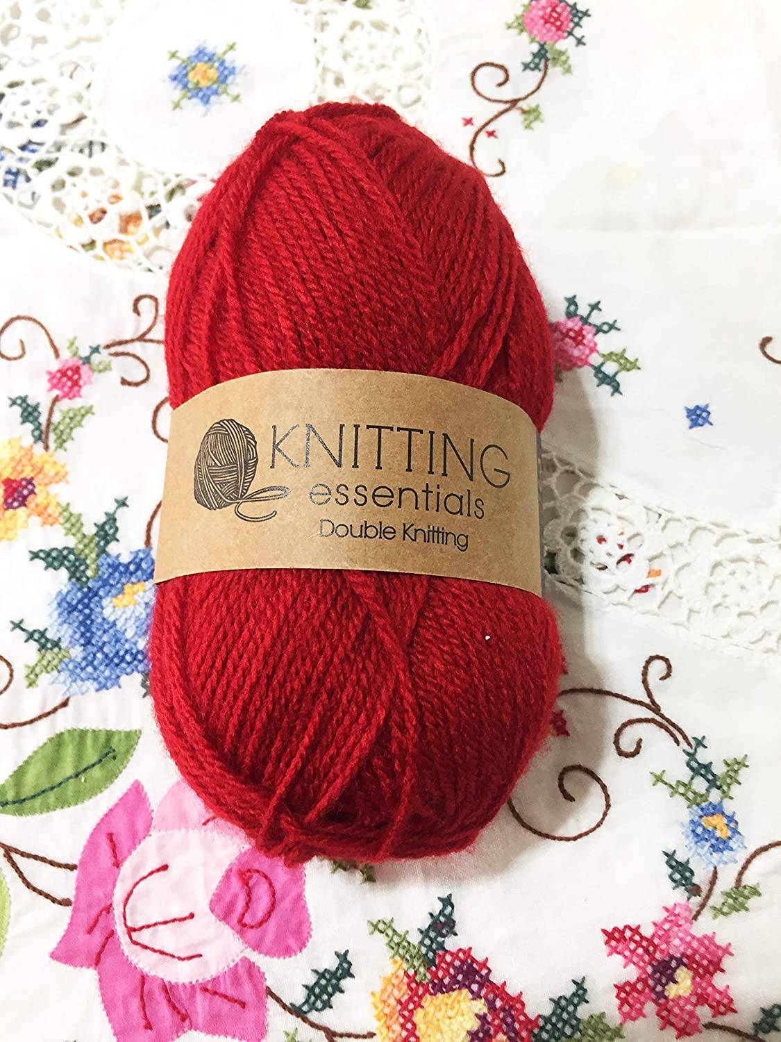Double Knitting Yarn-Red - nappyworlduk