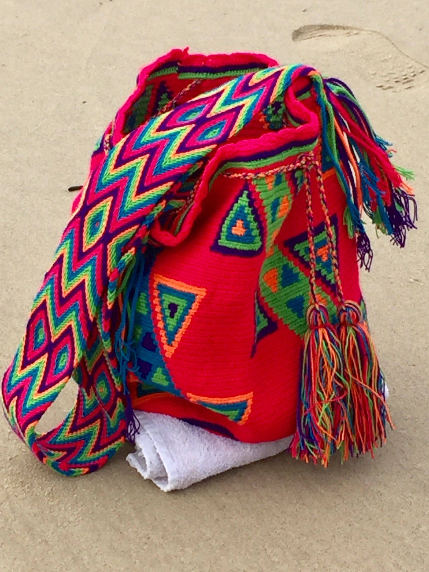 Handmade Wayuu Mochila Shoulder Bag - nappyworlduk