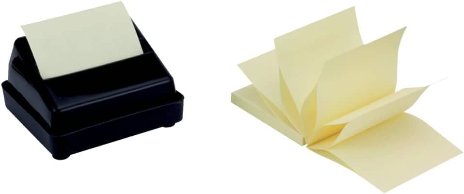 Q-Connect Fanfold Quick Notes, 75 x 75 mm KF02161 - Yellow, Pack of 12 - nappyworlduk