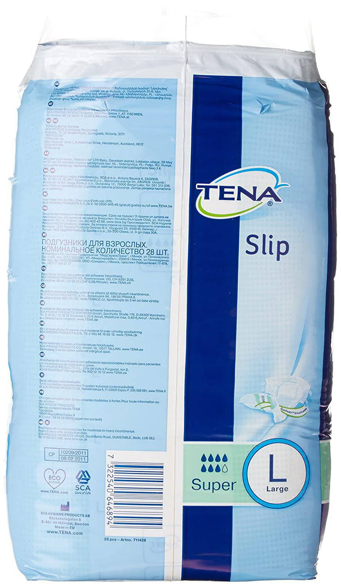 Tena Large Slip Super Pack of 28 nappyworlduk