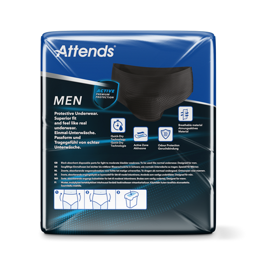 Attends for Men pads Underwear - nappyworlduk
