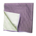 Lilac washable bed pad with flaps, 78cm x 83cm, extra padded and absorbent for full bed coverage
