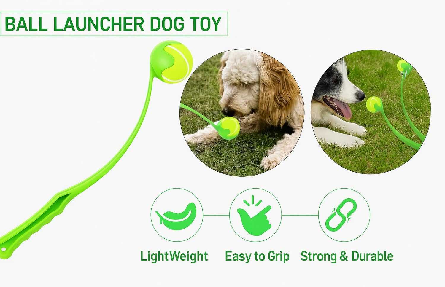 Dog Ball Thrower - Eco-Friendly Outdoor Fetch Toy for Dogs