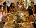 Gold Party Paper Plates and Cups – Set of 30 | Recyclable Disposable Tableware