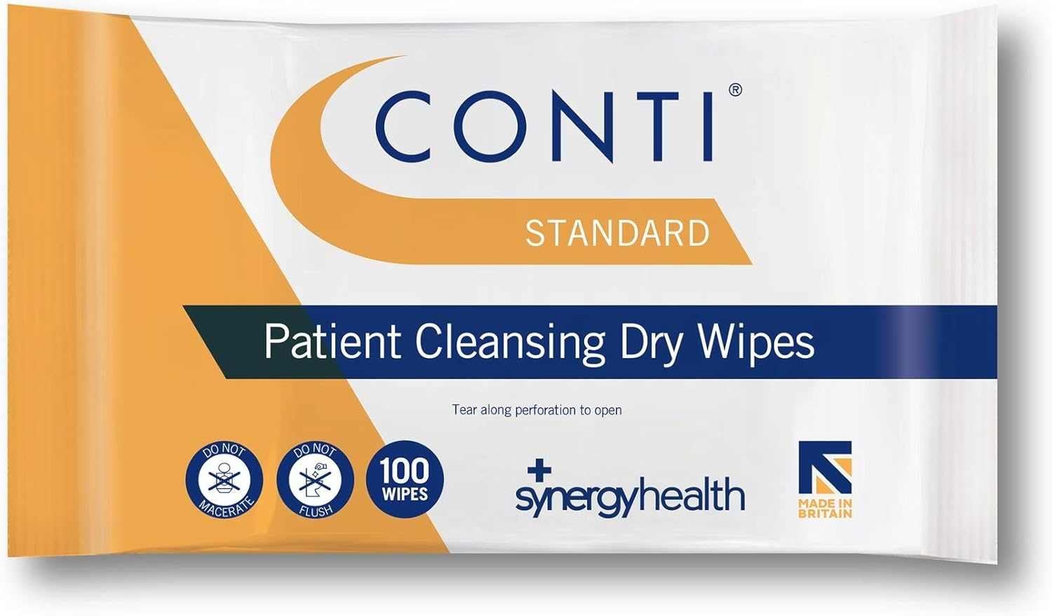 Vernacare Conti Standard large patient cleansing dry wipes 