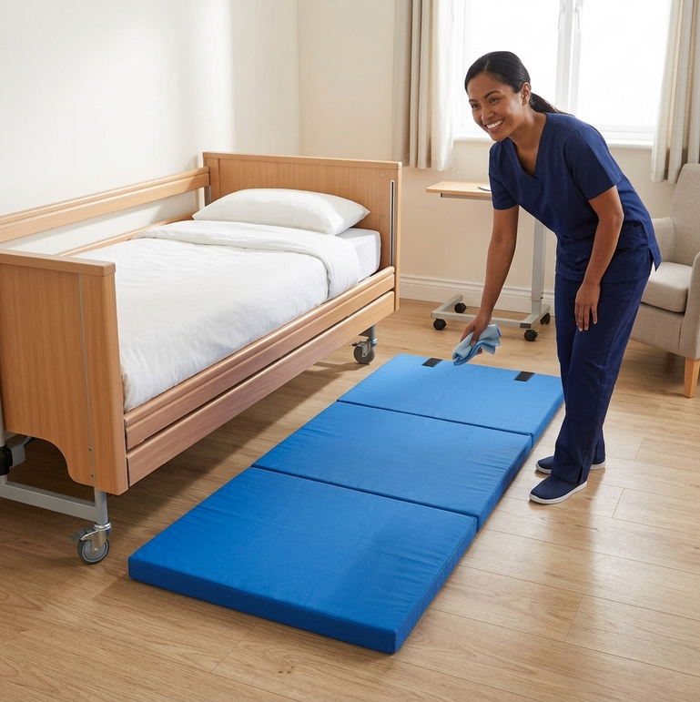 High-Density Foam Fall Out Mat 60 x 190 x 7cm Foldable Safety Mattress