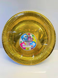 Gold Round Paper Plates Pack of 15-9" inches Pack of 15 - nappyworlduk