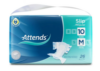 Attends Unisex Incontinence Pads Slip Regular 10 - Medium (1 Pack of 26)