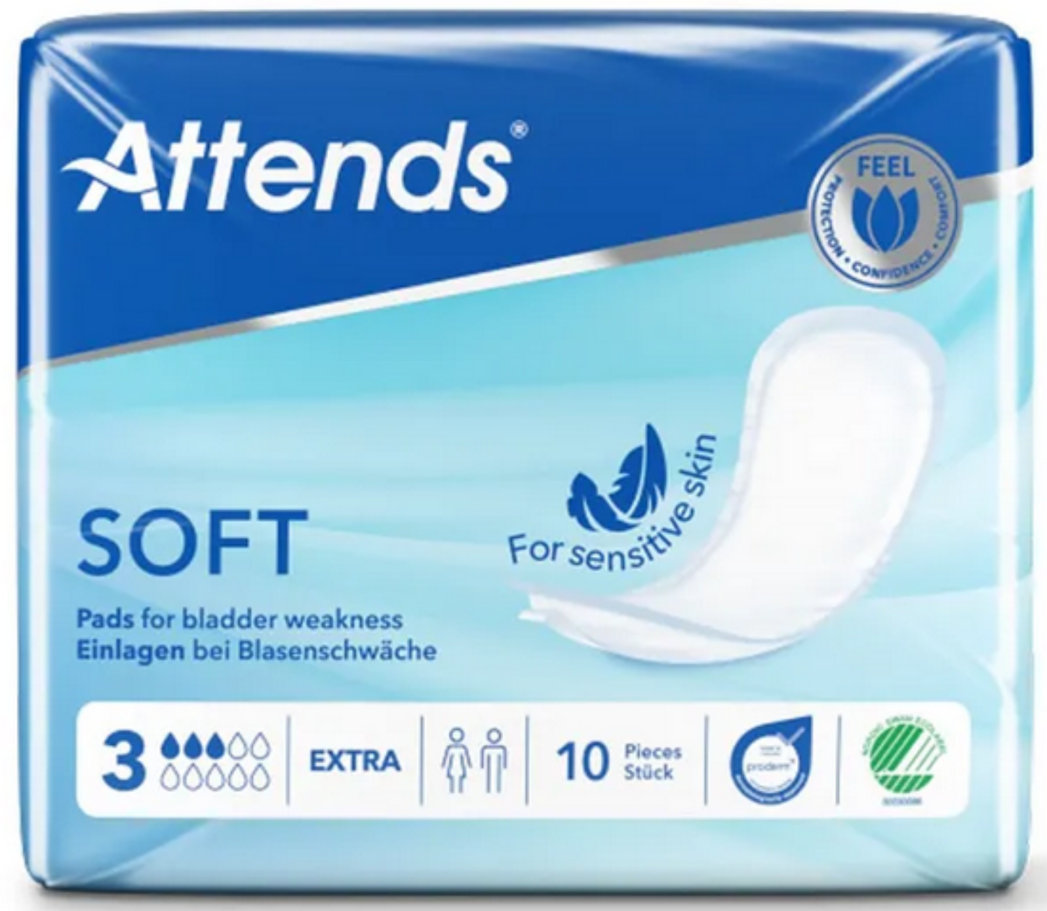 Attends Soft Pads 3+ | Incontinence Pads for Light to Moderate Leakage