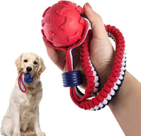 Ball on a rope Dog Balls Squeaky Balls - nappyworlduk