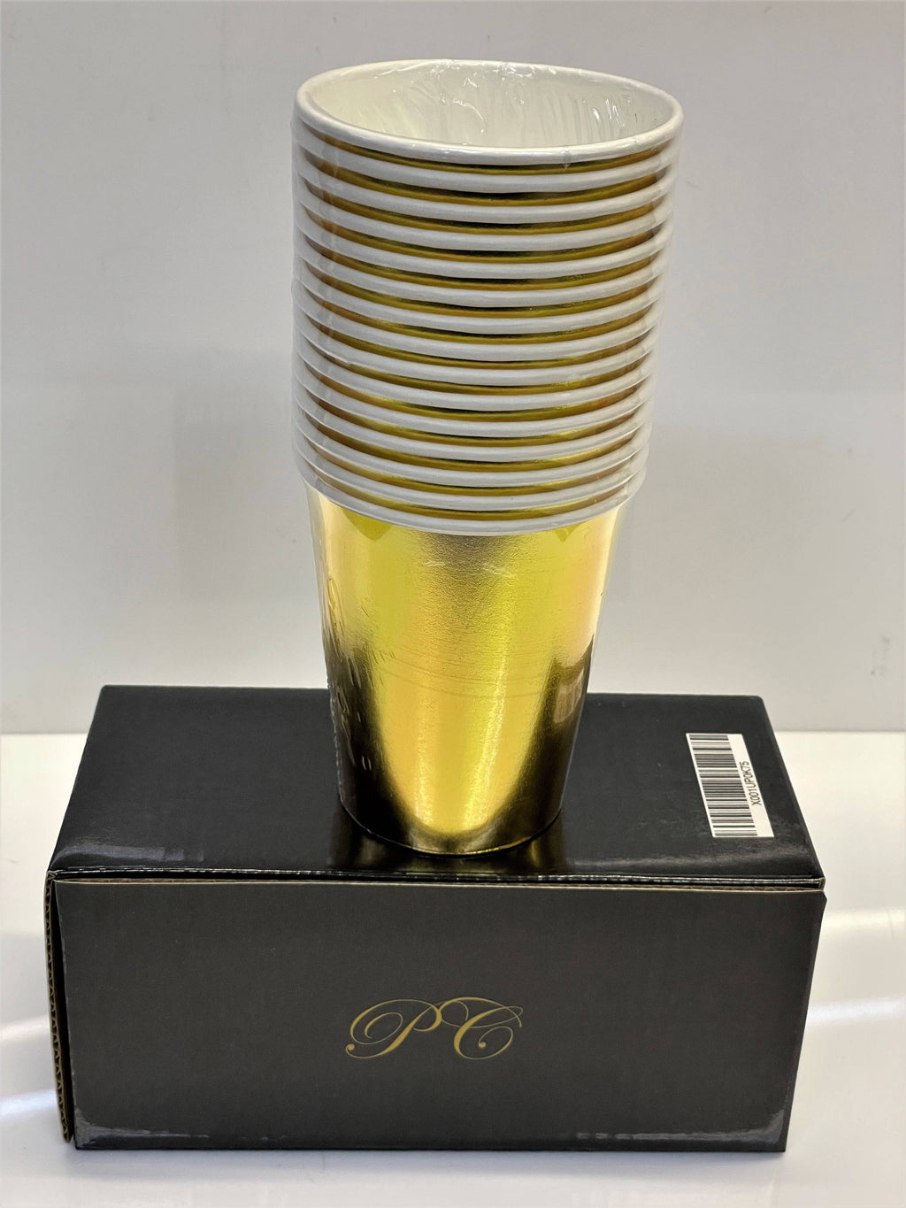 Gold Party Paper Cups pack of 15  Great for All Occasions Disposable Paper Party Cups- Ideal Birthdays ,weddings,Anniversaries Party Supplies - nappyworlduk