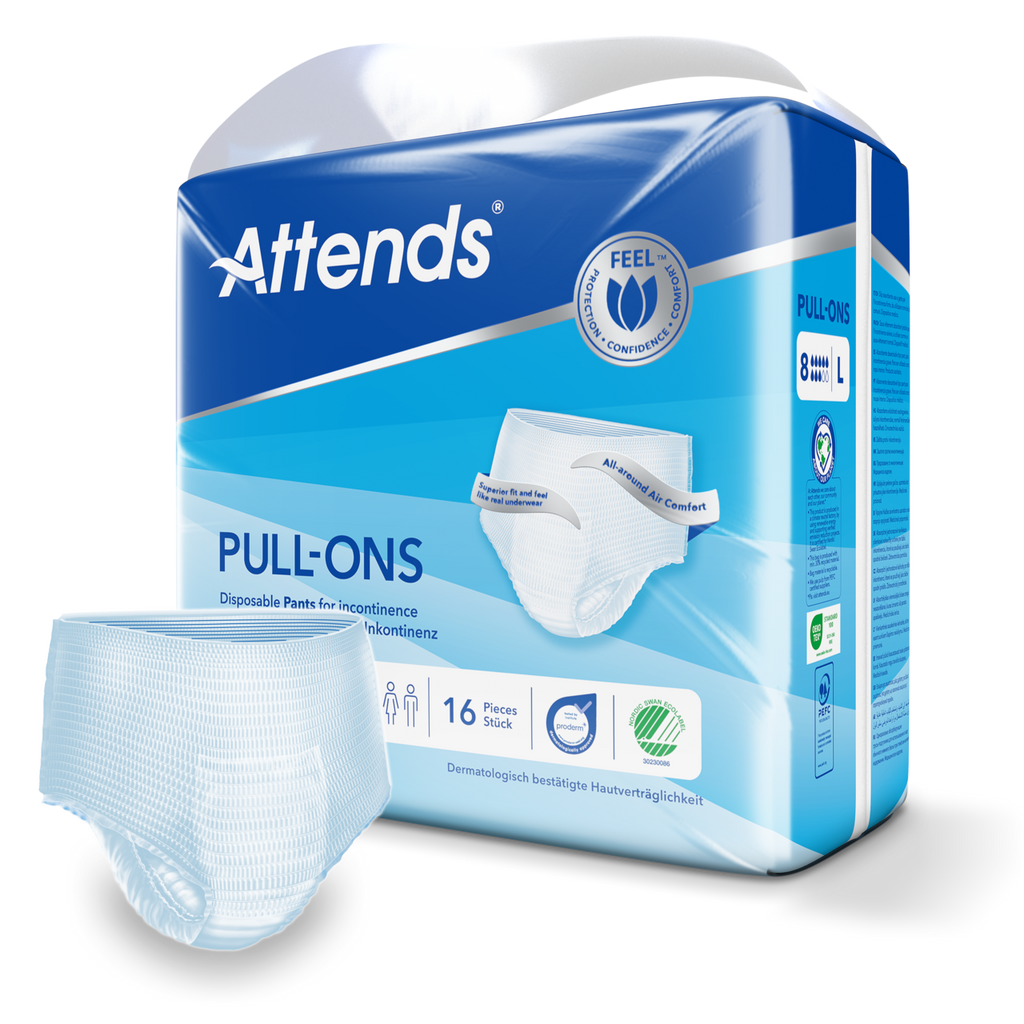Attends Unisex Incontinence Pull-Ons 8L | Large 100-140cm | Pack of 16