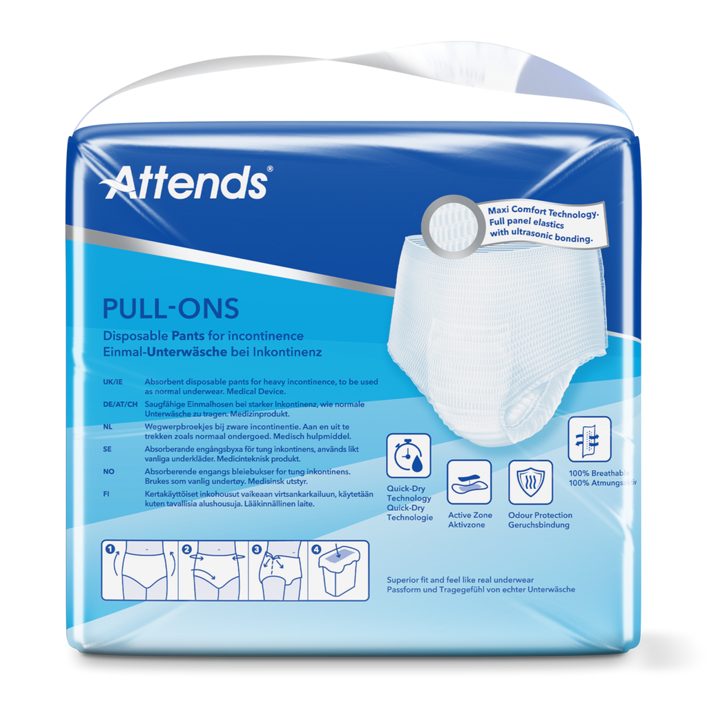 Attends Unisex Incontinence Pull-Ons 8L | Large 100-140cm | Pack of 16