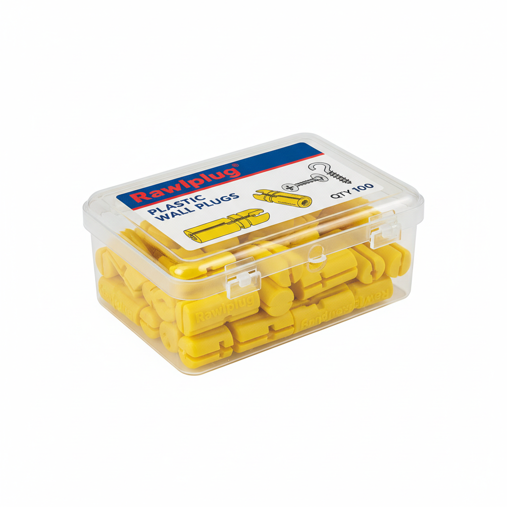 Rawlplug Yellow Plastic Wall Plugs