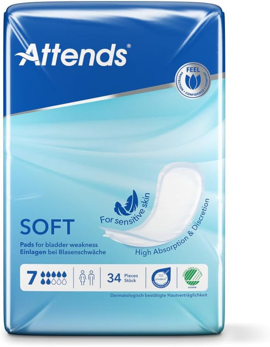 Attends Soft 7 Micro-Incontinence Pad Pack of 34