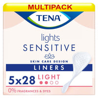 TENA Lights Light Liner - 5 x Packs of 28 (140 liners)