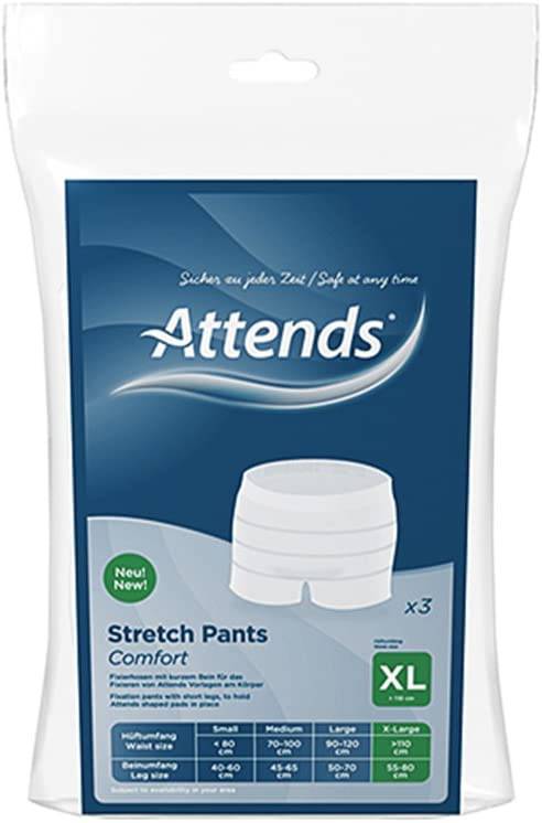 Attends Washable Fixation Stretch Fit Pants Comfort - Small (1 Pack of 3) (X-Large) - nappyworlduk