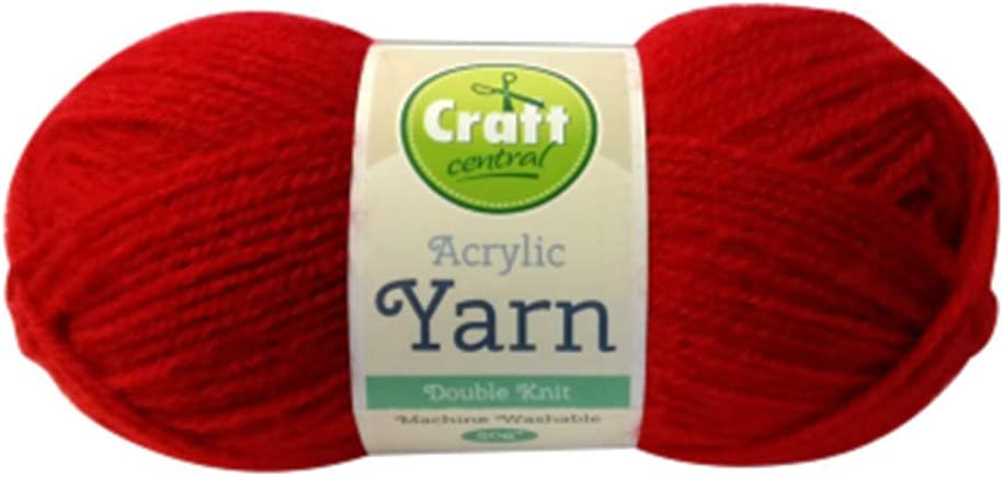 Acrylic Double Knit Yarn Red 50g - nappyworlduk