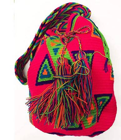 Wayuu Knitted Handmade Shoulder Bag -(Fiesta Night) - nappyworlduk