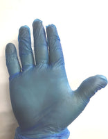 10 x Blue Vinyl Examination Gloves-Powder Free Size XL
