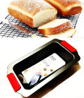 Professional Class Nonstick Coated 2lb Bread Pan inches Heat Resistant Silicone Handles 