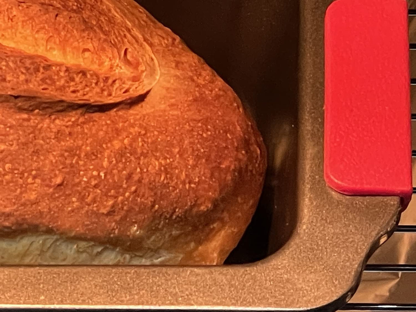 Professional Class Nonstick Coated 2lb Bread Pan inches Heat Resistant Silicone Handles Cooking Recipes Available with Every Purchase Great Baking Every Time. - nappyworlduk