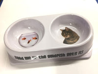 Cat Bowl Double Dinner Plastic - nappyworlduk