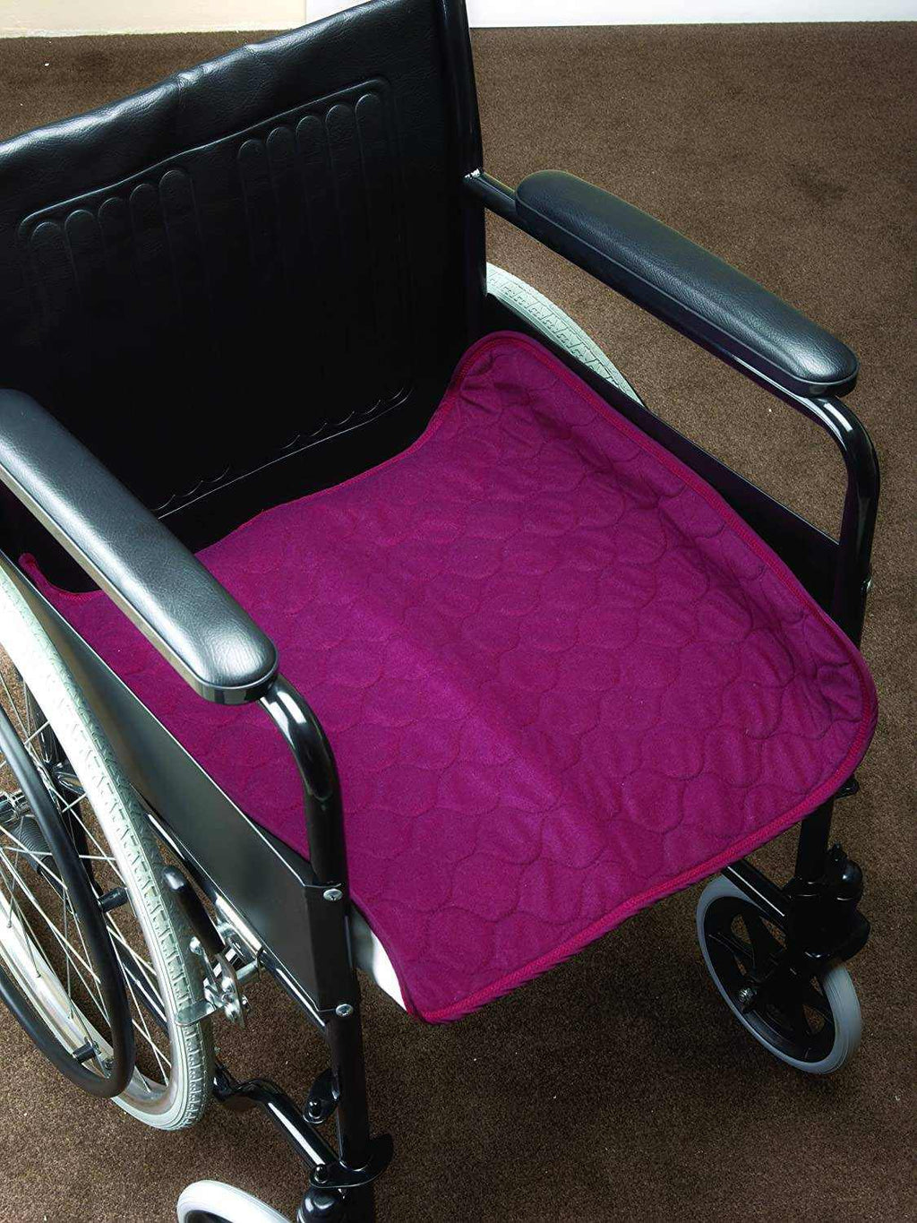 NRS Healthcare M35938 Incontinence Protection Chair Pad- Burgundy - nappyworlduk