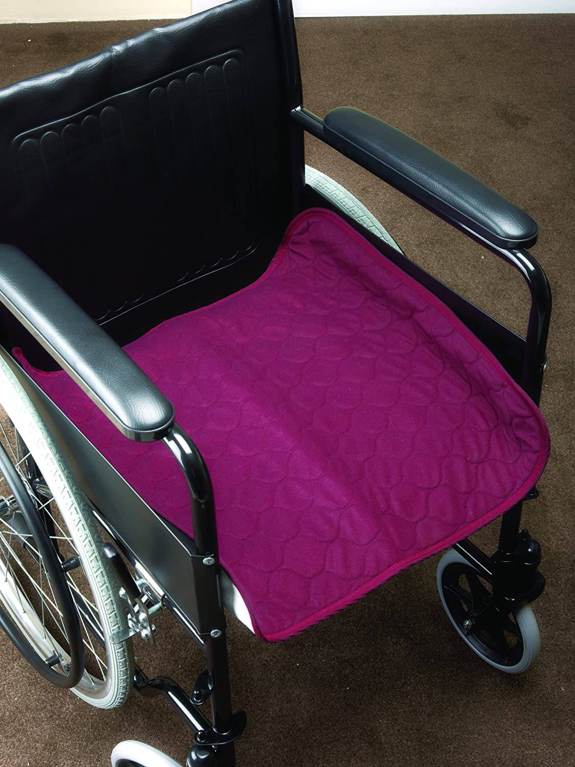 NRS Healthcare M35938 Incontinence Protection Chair Pad- Burgundy - nappyworlduk