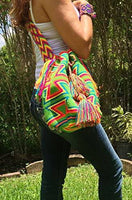 Wayuu Knitted Handmade Shoulder Bag -(Fiesta Night) - nappyworlduk
