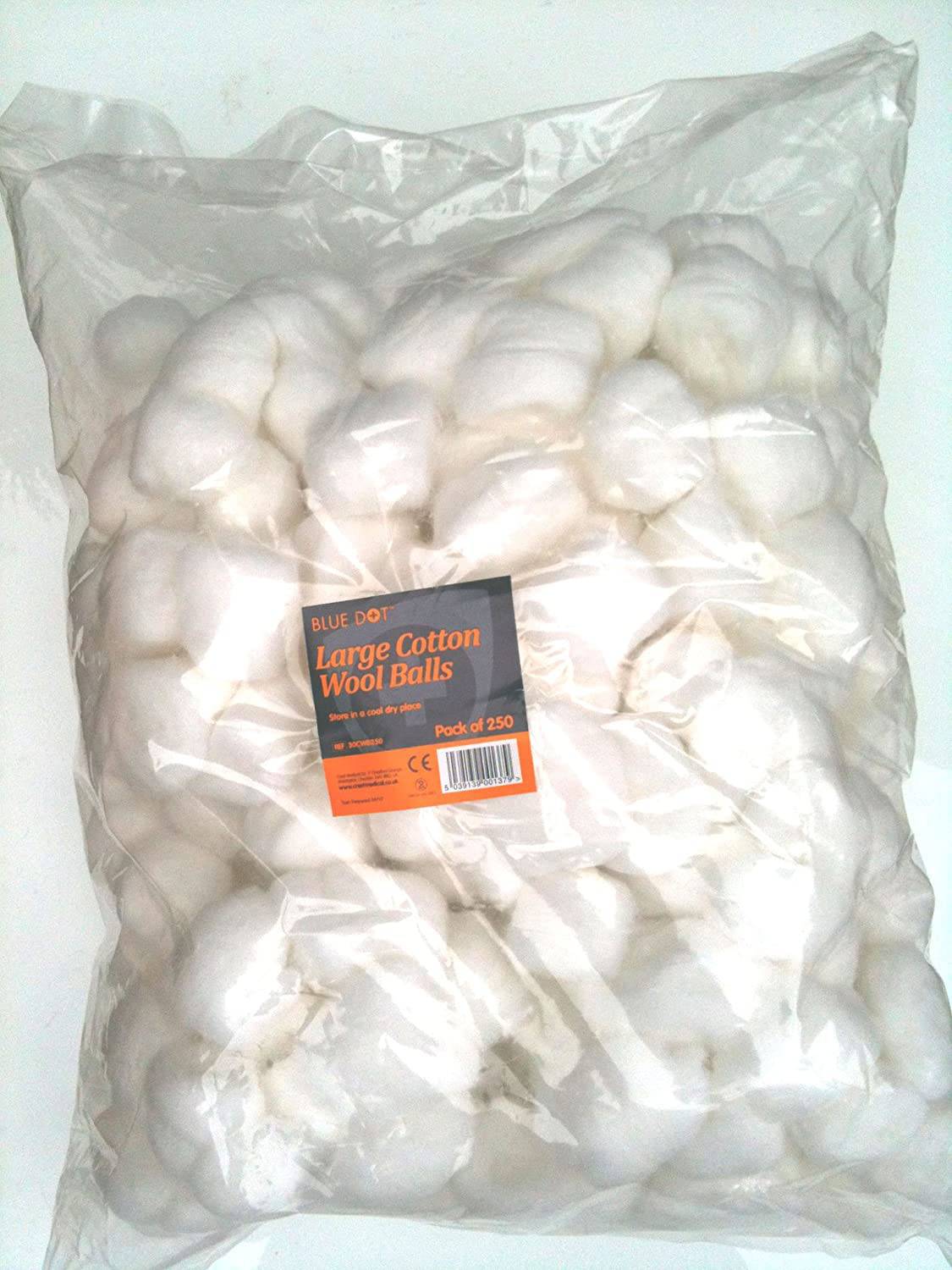 Large Cotton Wool Balls -Pack of 250 - nappyworlduk