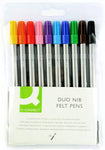 Q Connect Duo Nib Felt Tip Pen - nappyworlduk