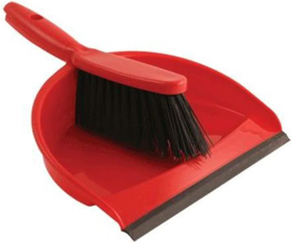 CZ Dustpan and Brush Set-Red - nappyworlduk