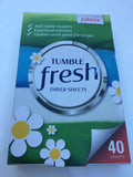 Fabtex tumble dryer sheets-Fresh Linen 40 Sheets - nappyworlduk