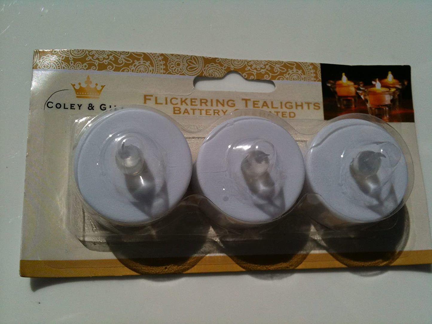 3 Pack Flickering Tea light Candles Flameless Tea Light Battery Operated - nappyworlduk