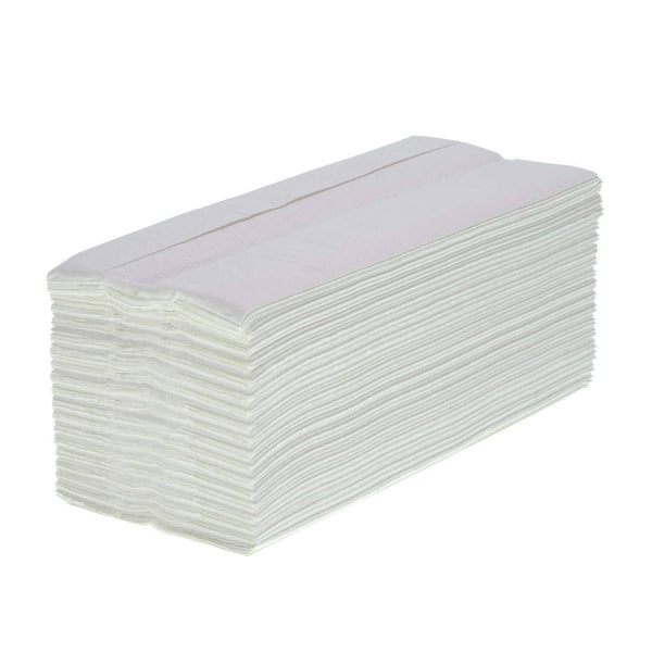 Flushable C -Fold Hand Towels White 2ply - nappyworlduk