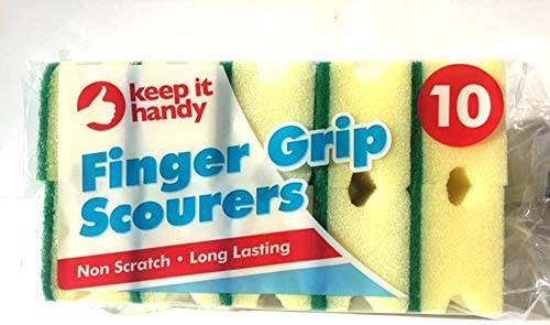 Hand Grip Sponge Scourers Pack of 10 1st Class Delivery