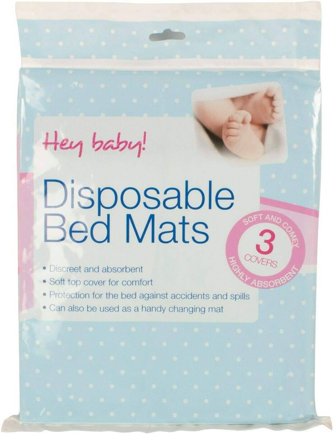 Hey baby disposable bed mat-1 pack of 3 mats - nappyworlduk