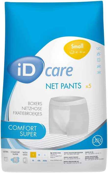 iD Expert Fix Comfort Super net pants small pack of 5 for secure pad fit and anti-leakage protection