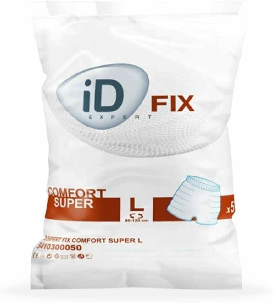 ID Expert Fix reusable net pants super large pack of five for incontinence with waist size 80-120 cm and anti-leakage security