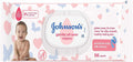 Johnson's Baby Gentle All Over Wipes 56 count pack with no tears formula and silk extract for delicate skin