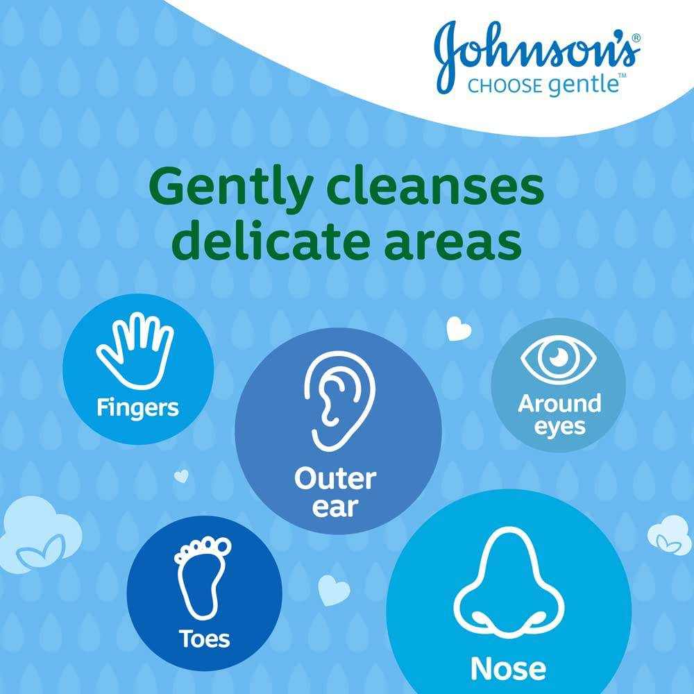 Johnson's Pure Cotton Buds, 200 Buds - nappyworlduk