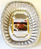 Large Disposable Foil Aluminium Roasting Baking Tray- 45.5 cm x 35.8 cm x 8.5cm