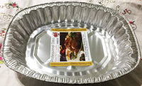 Large Disposable Foil Aluminium Roasting Baking Tray Broiling Cooking Food Storage & More - 45.5 cm x 36.5 cm x 8.6cm - nappyworlduk