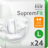 Lille Suprem Fit Extra Plus All-in-One Incontinence Briefs - Large (Pack of 24)
