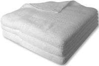 Luxurious Face Cotton Flannel towel 30x30cm 500gm-Pack of 2 White