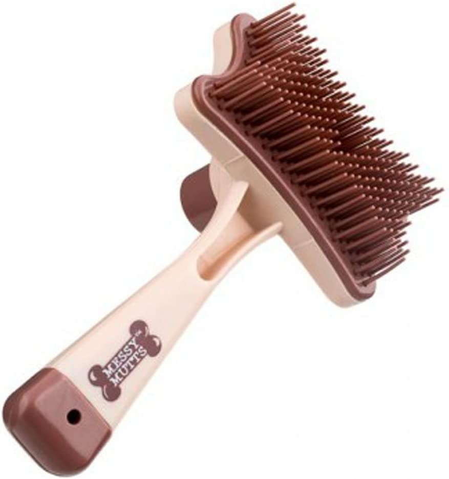 Messy Mutts Self cleaning dog brush - nappyworlduk