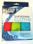 Clean Zone Microfibre Cloths -Pack of 3 - nappyworlduk