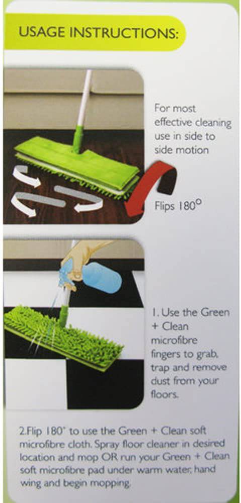 2 In 1 Microfibre Mop With Extending Handle - nappyworlduk