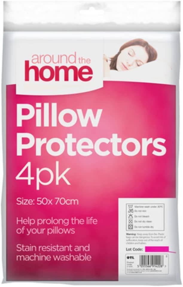 White Pillow Protectors 4pk - nappyworlduk